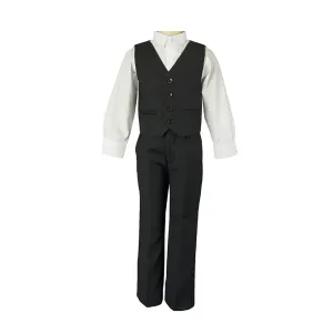 3 Piece Formal Black Suit Set (3M to 7Y)