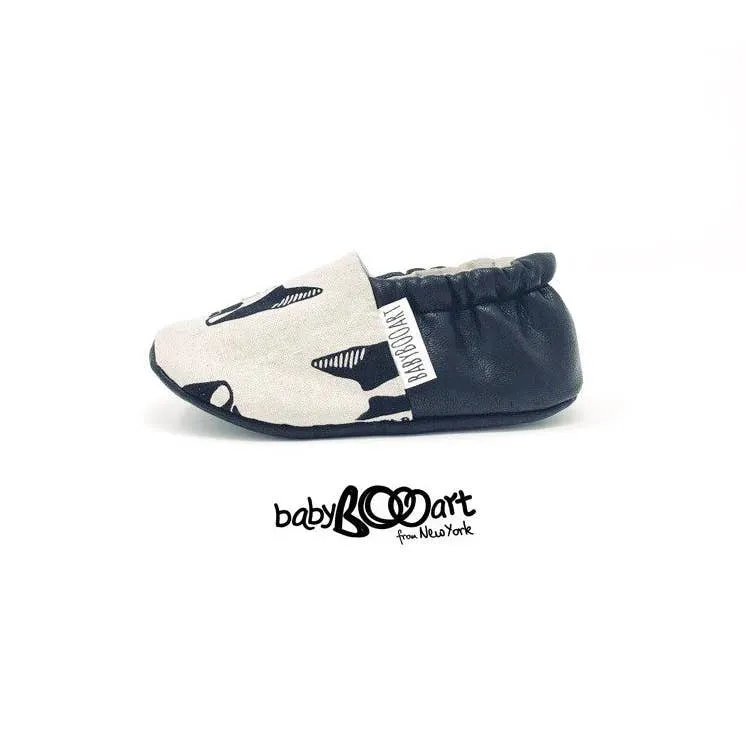 Baby Moccasins | Bulldog - Grey/Black