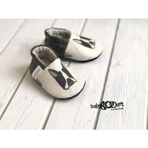 Baby Moccasins | Bulldog - Grey/Black
