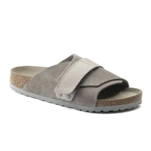 Birkenstock Kyoto Slide Sandal (Men) - Stone Coin Suede/Stone Coin Nubuck