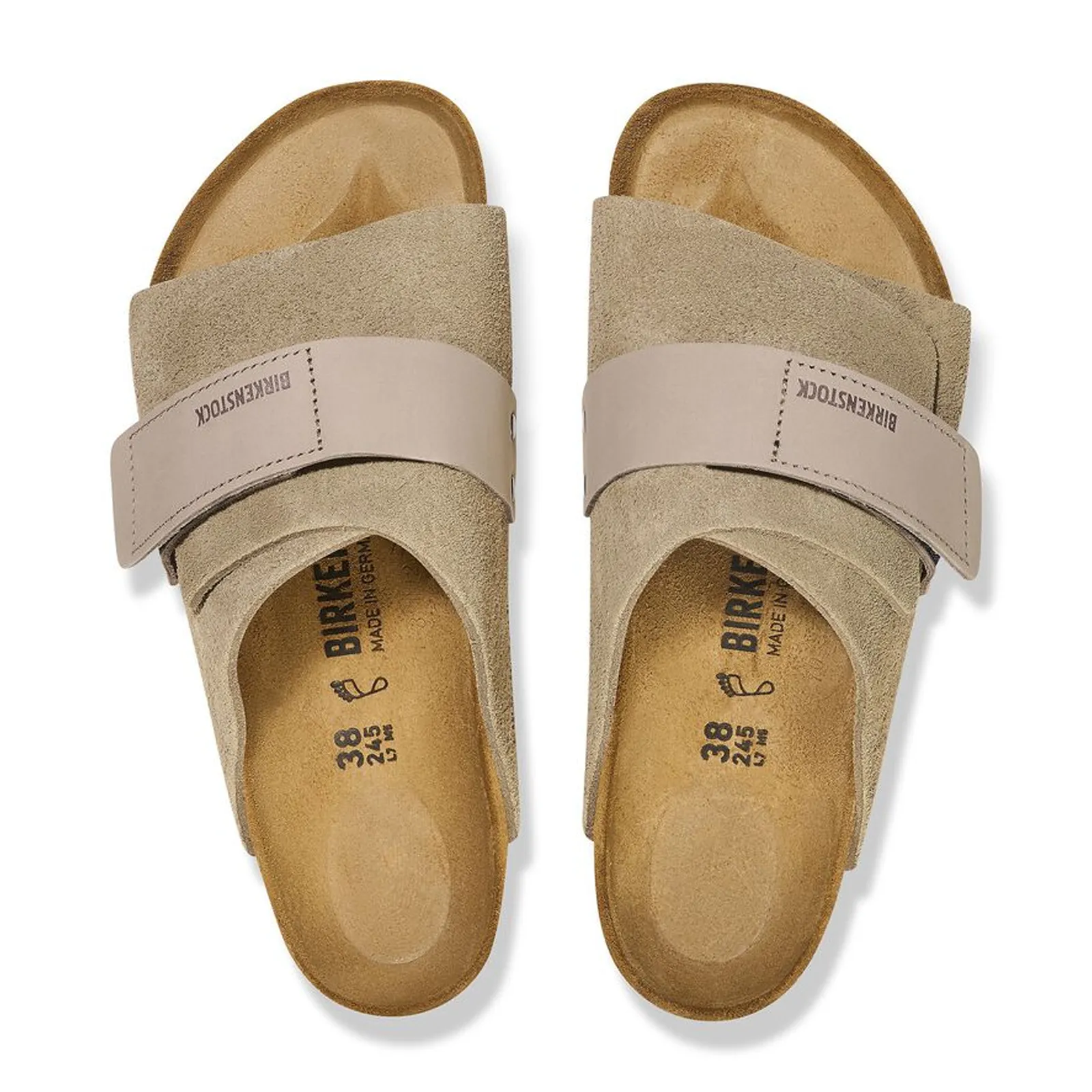 Birkenstock Kyoto Slide Sandal (Men) - Taupe Suede