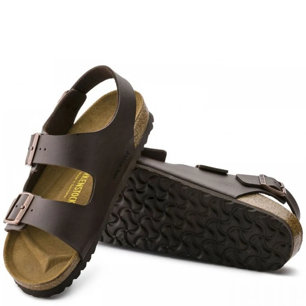 Birkenstock Milano Birko-Flor in Dark Brown