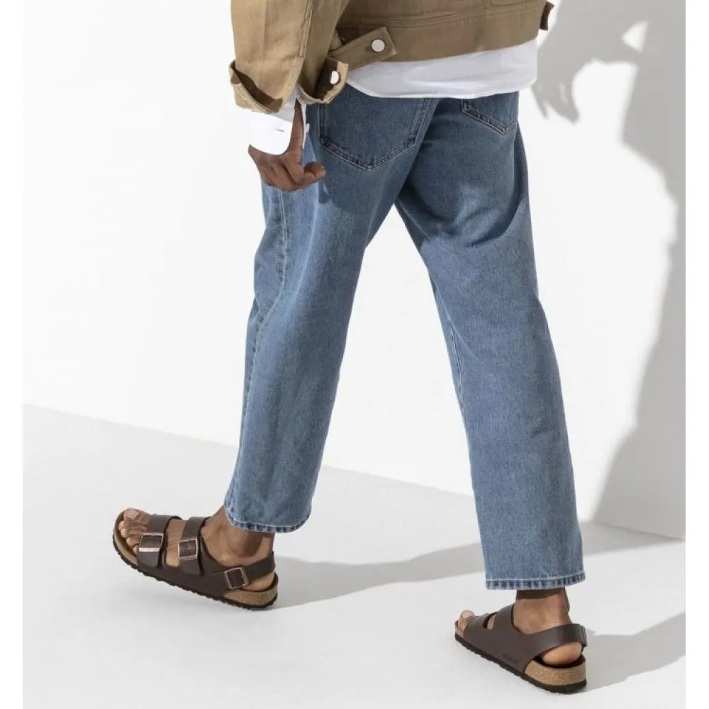 Birkenstock Milano Birko-Flor in Dark Brown