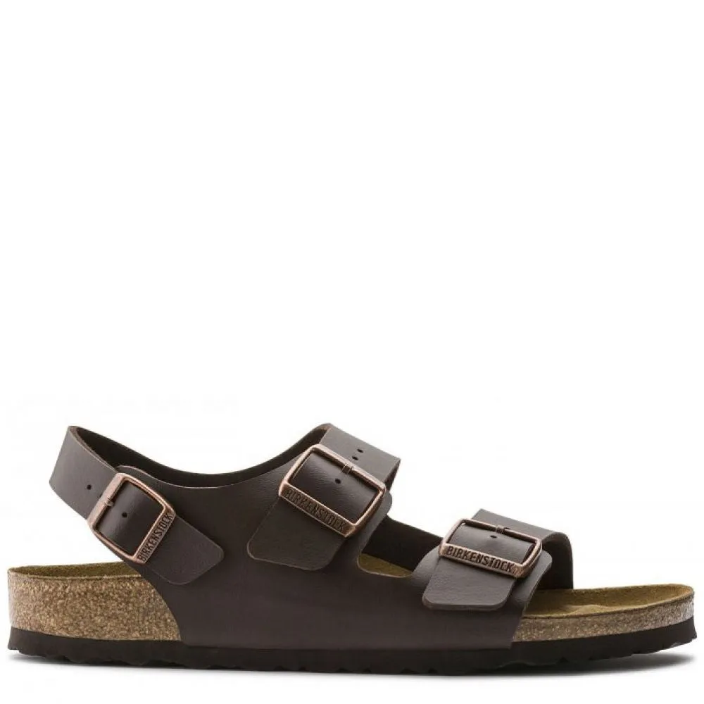 Birkenstock Milano Birko-Flor in Dark Brown