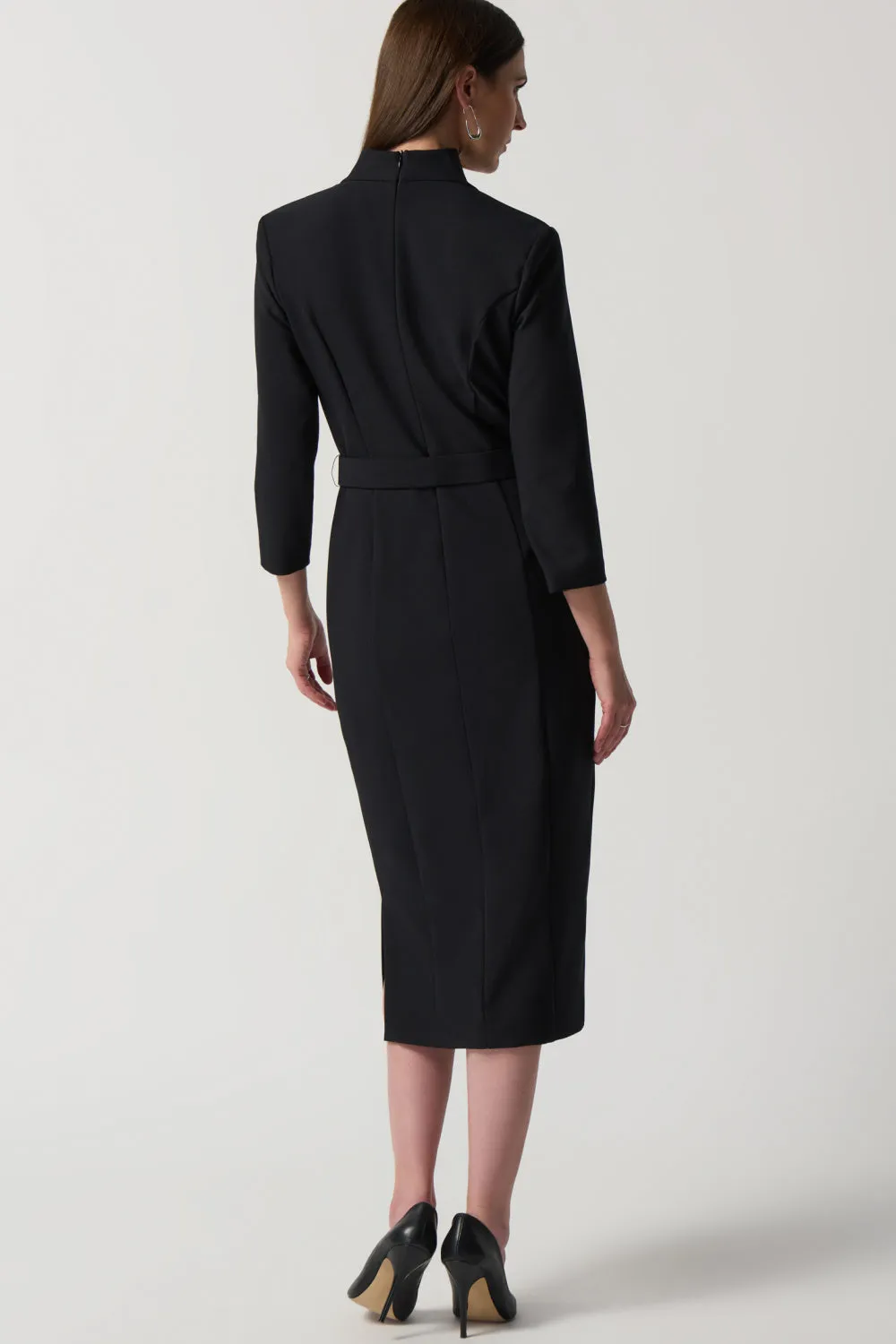 Black Belted Sheath Dress