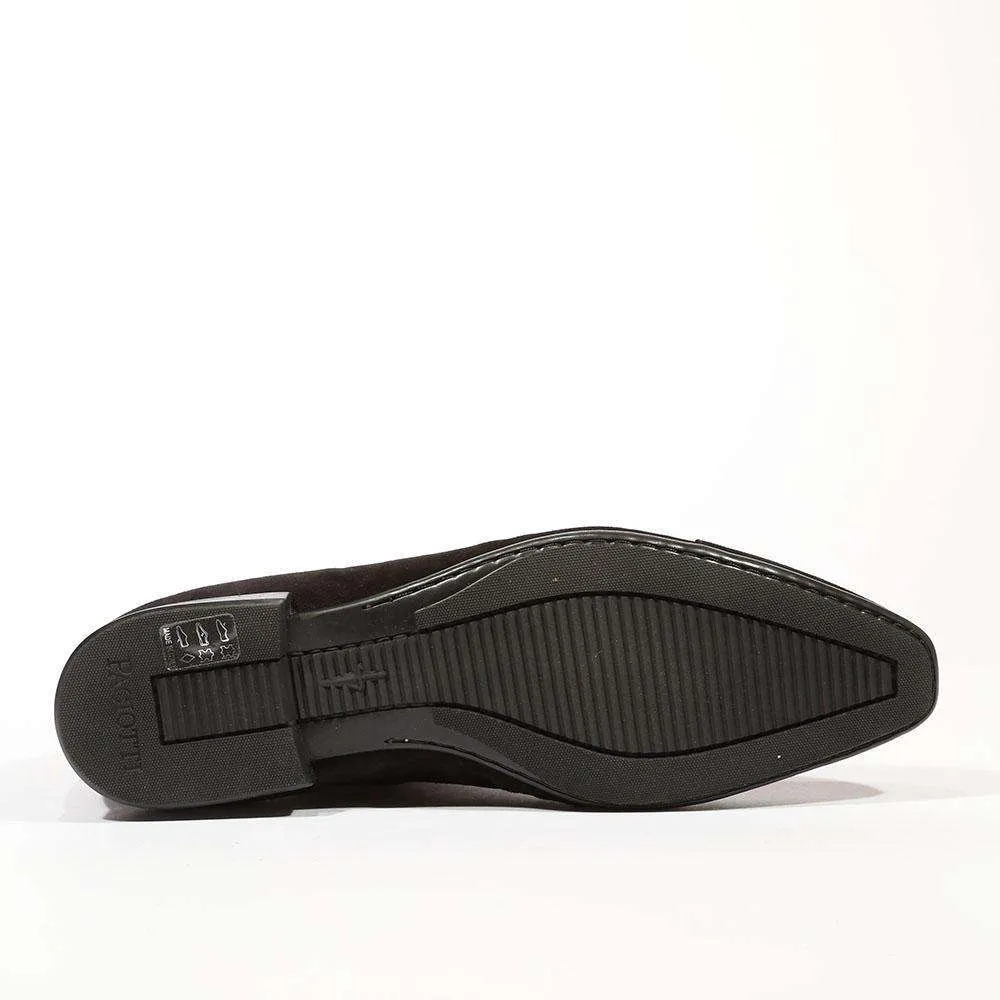 Cesare Paciotti Luxury Italian Men's Vit Camoscio Black Loafers (CPM5330)