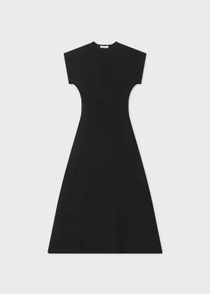 Dolman Sleeve Knit Dress - Black