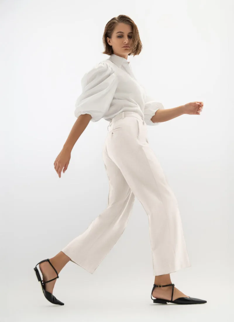 Domenica Linen Cropped Pant