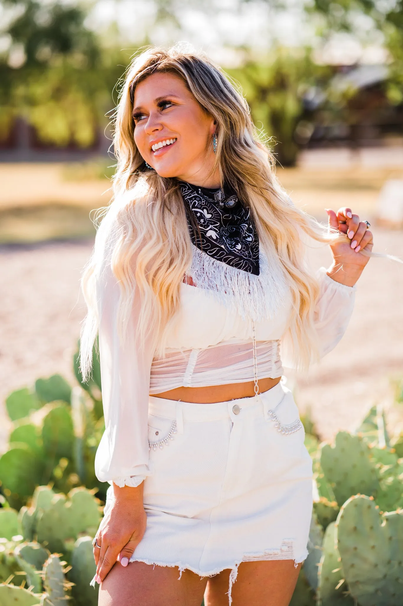 Flex Game Rhinestone Mini Skirt