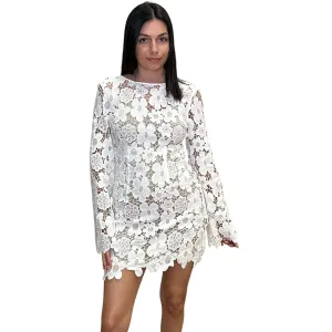 Floral Elegance Lace Mini Dress