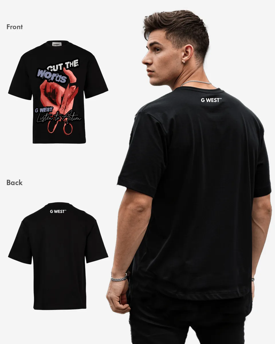 G-WEST ACTION OVERSIZED TEE GWROJMT95