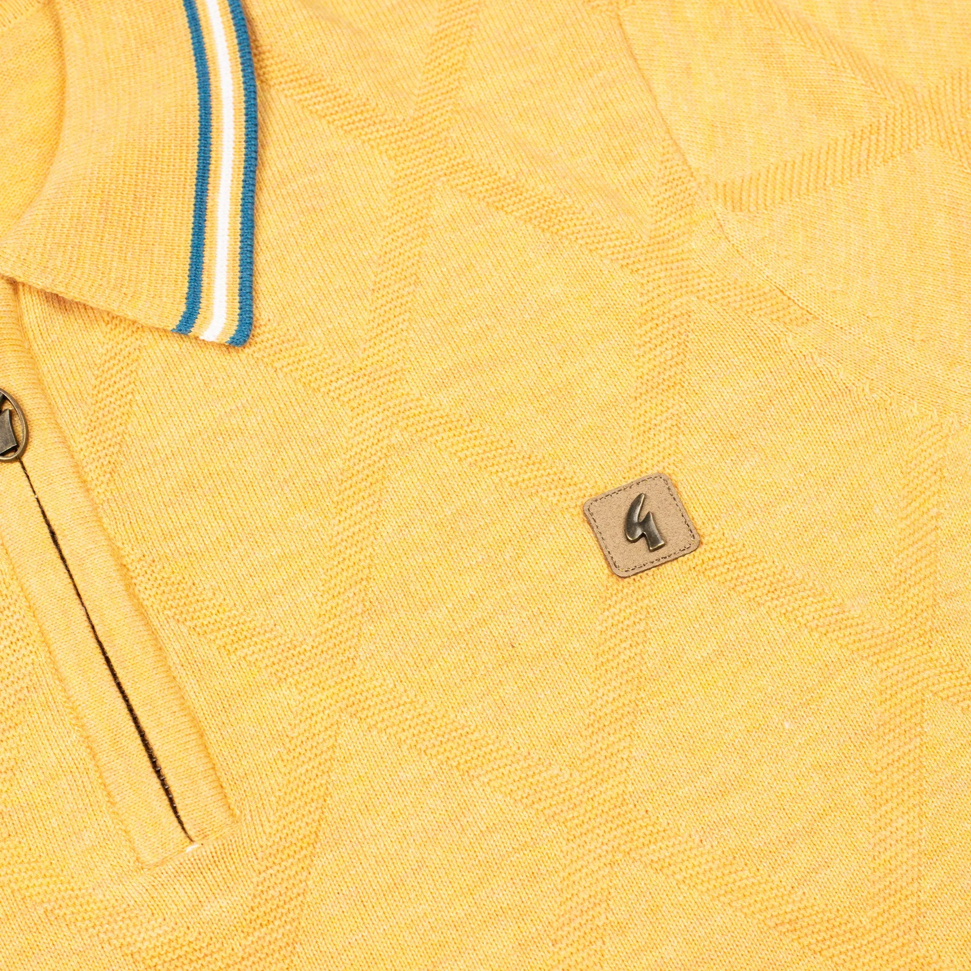 Gabicci - Moore Knit Polo In Pineapple