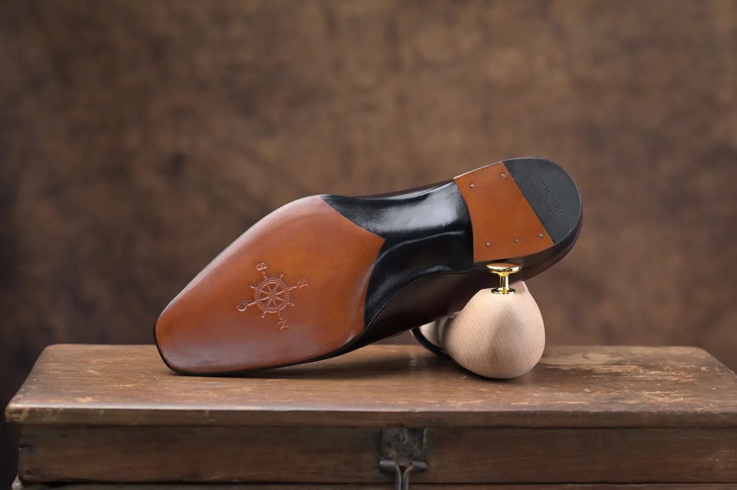 GEOFFREY Lazyman Oxfords (Dark Brown Hatch Grain)