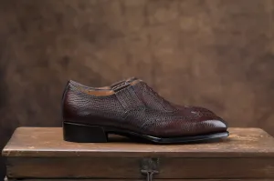GEOFFREY Lazyman Oxfords (Dark Brown Hatch Grain)