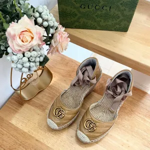 GG  Crochet platform Espadrilles Saddle Brown