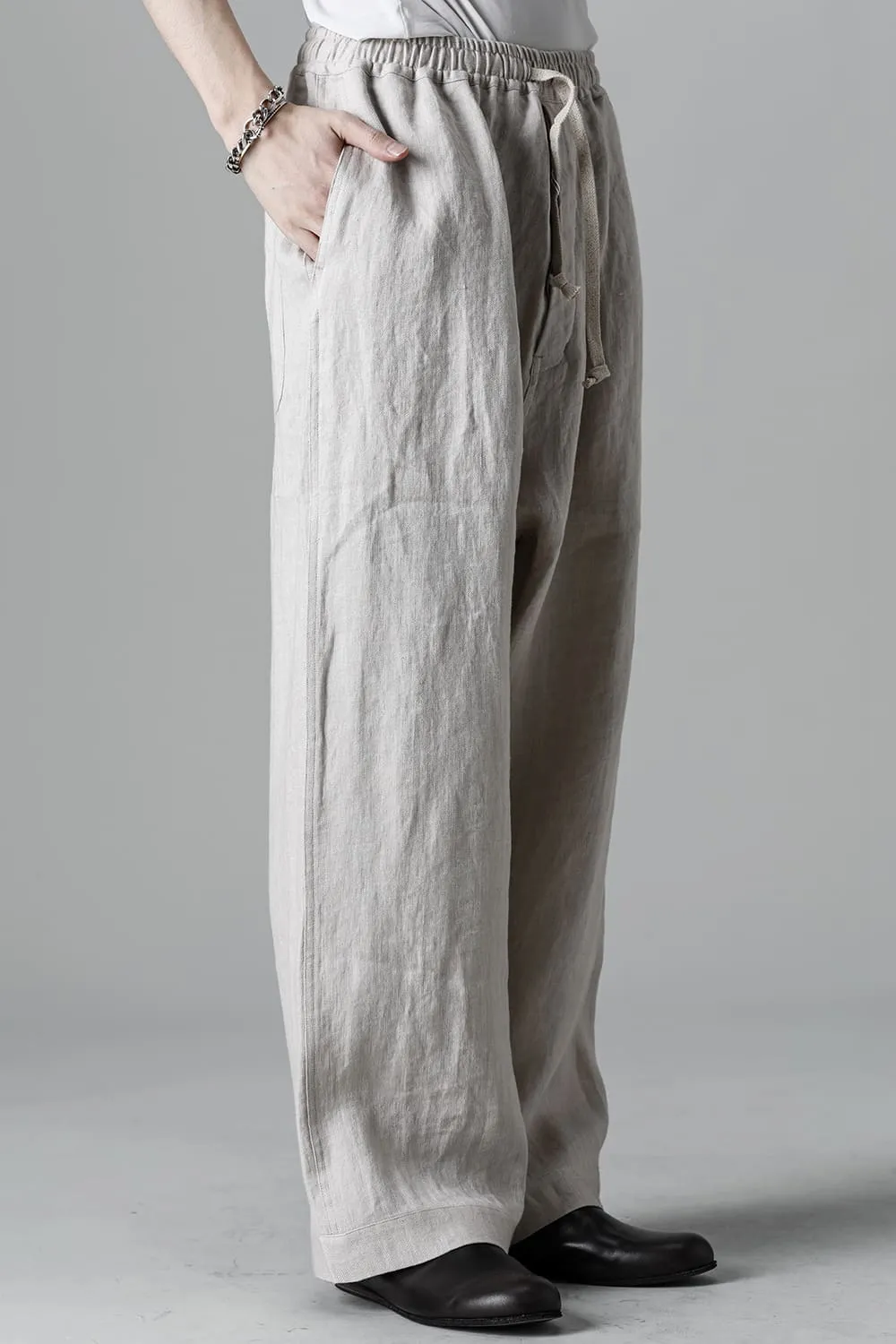 JOGGING TROUSERS Flax Herringbone BEIGE