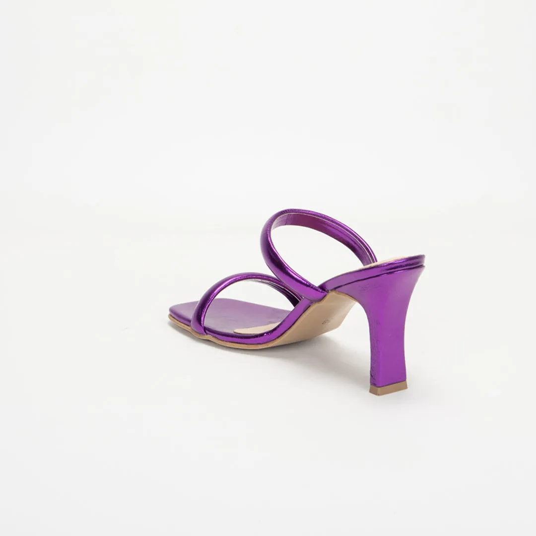 Kathrine Solid Heels Purple