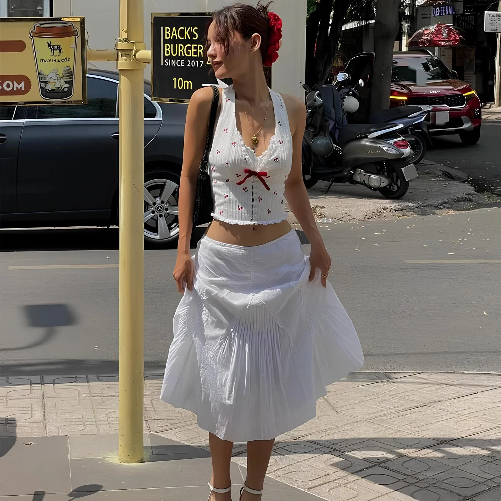 Korean Fashion Print Halter Camis  The Ultimate Summer Essential