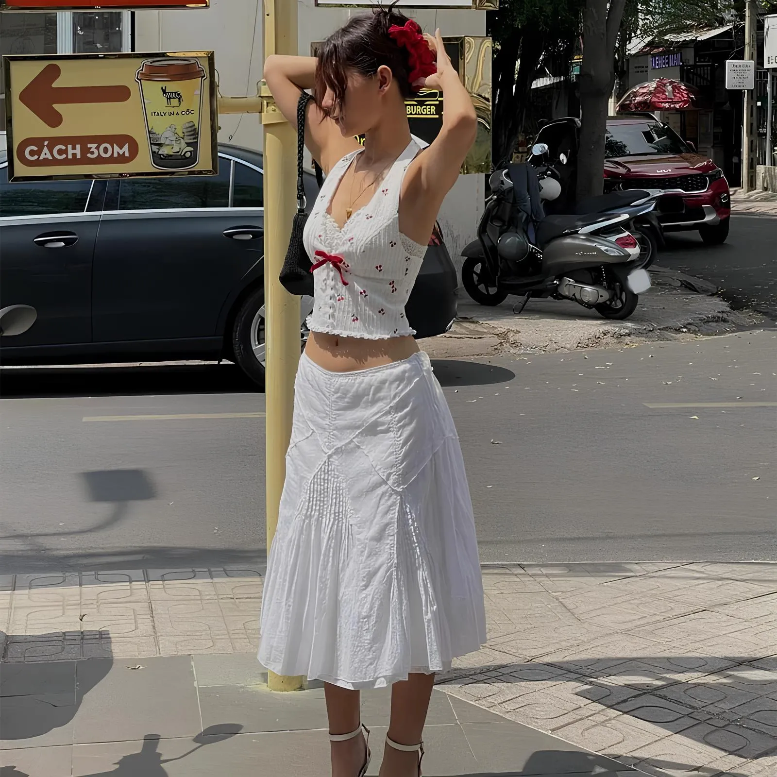 Korean Fashion Print Halter Camis  The Ultimate Summer Essential