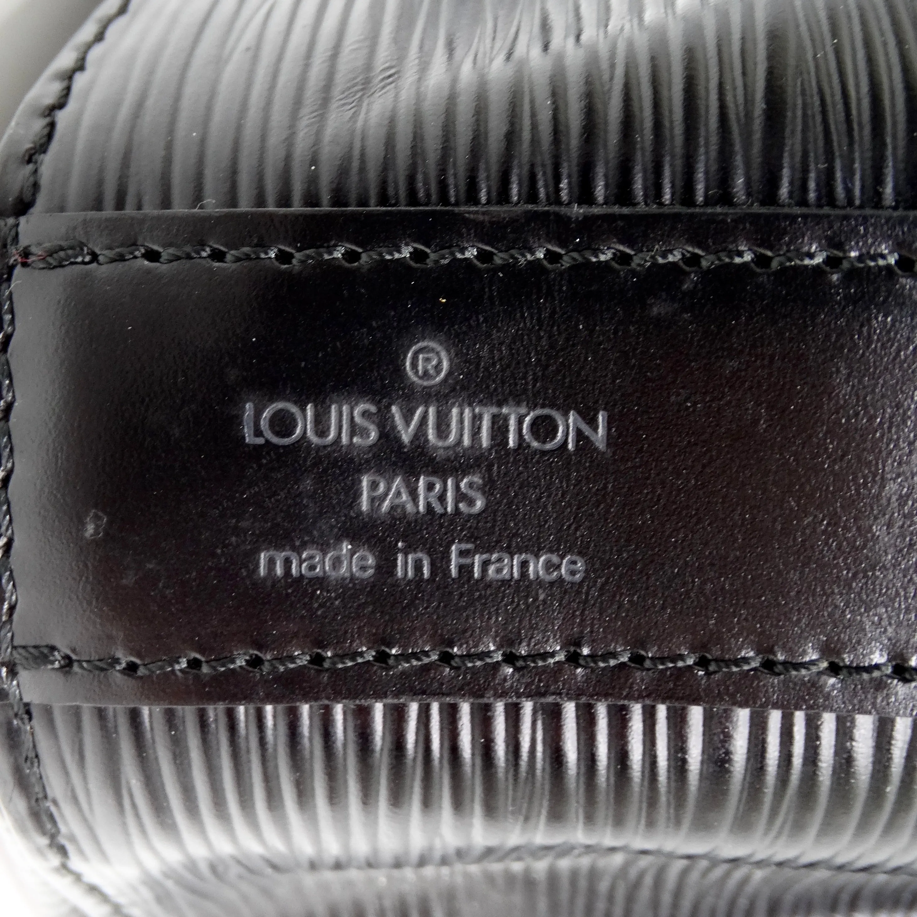 Louis Vuitton Epi Leather Sac a Dos Drawstring Bag Black