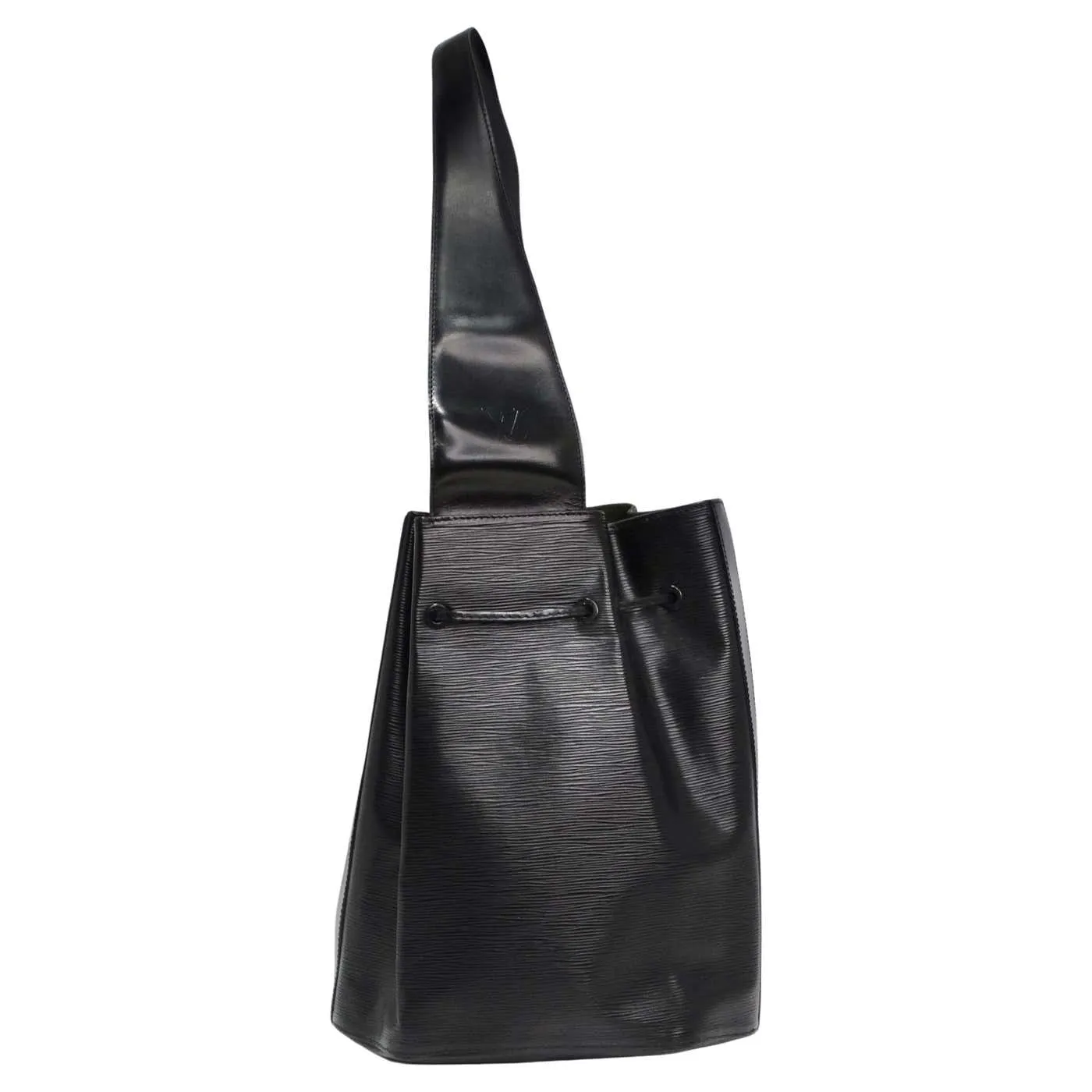 Louis Vuitton Epi Leather Sac a Dos Drawstring Bag Black