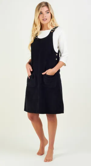 Organic Corduroy Pinafore Navy - Seconds