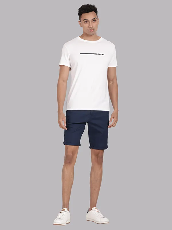 Overdyed Estate Blue Fold Up Chino Shorts