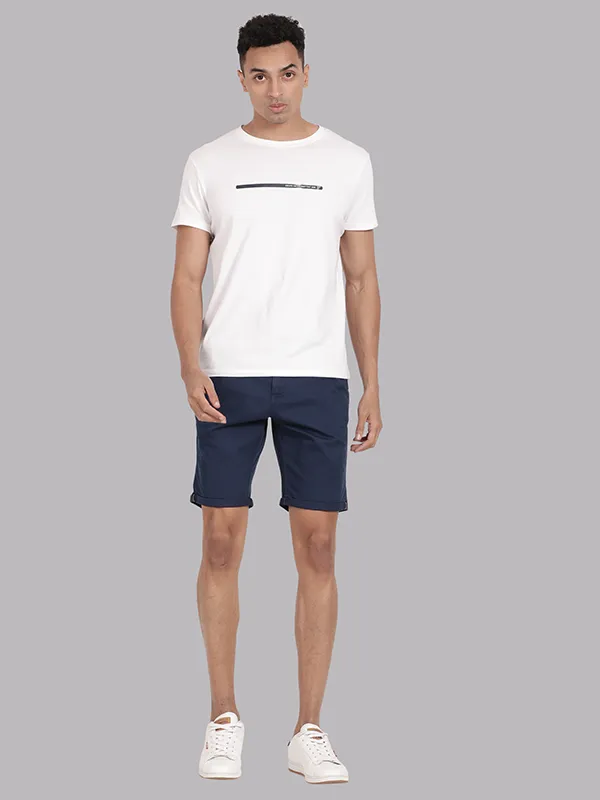 Overdyed Estate Blue Fold Up Chino Shorts