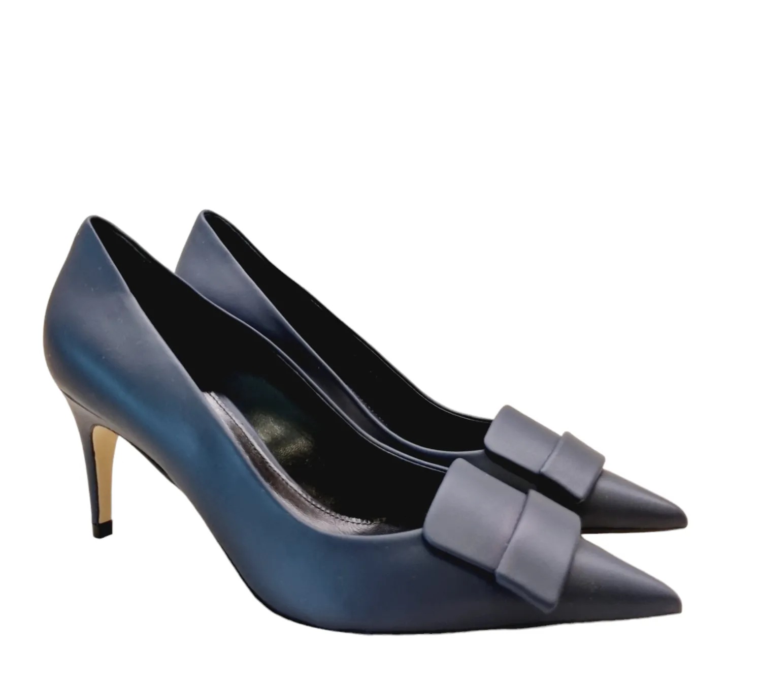 Sr1 Navy Leather Pumps