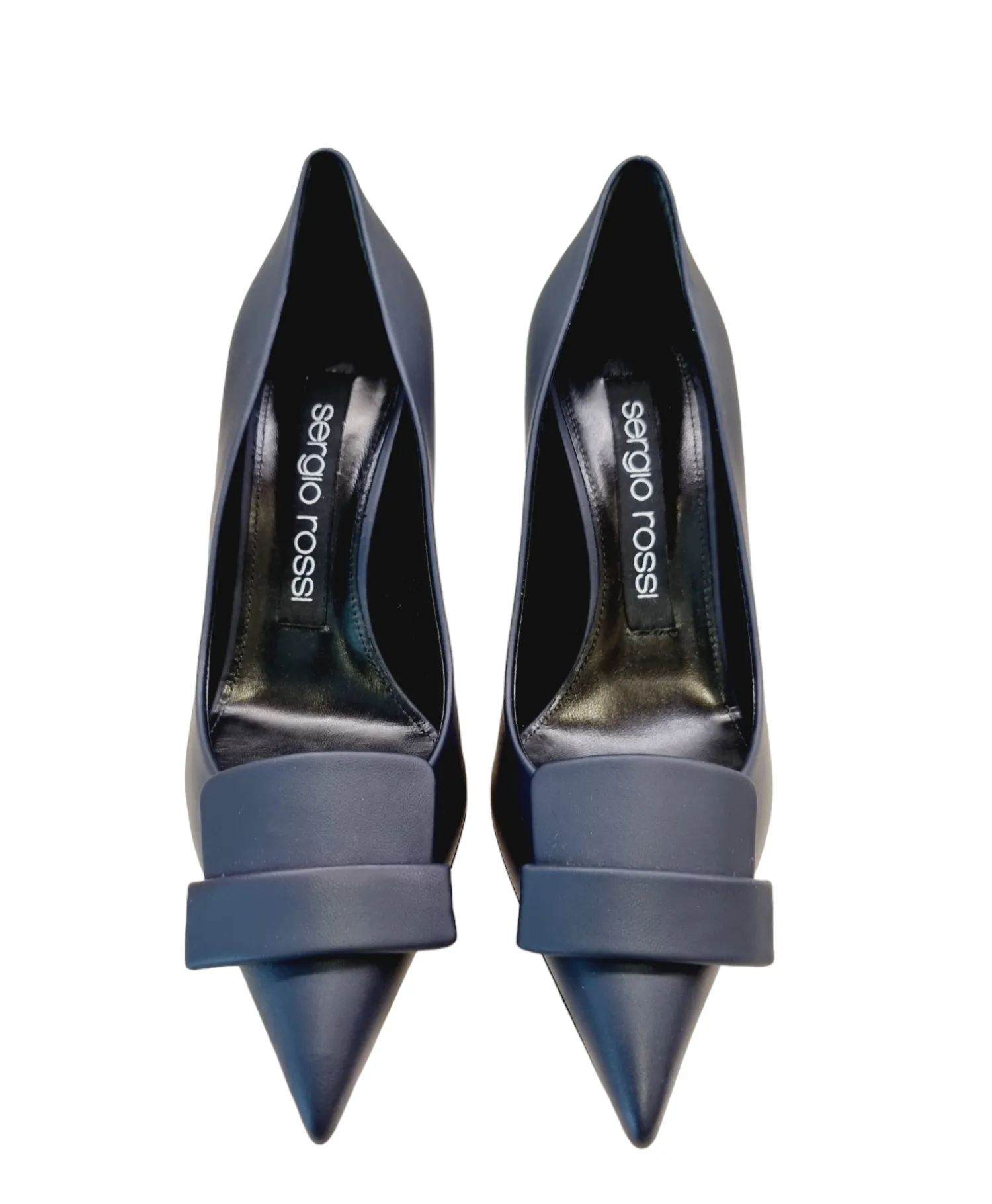 Sr1 Navy Leather Pumps