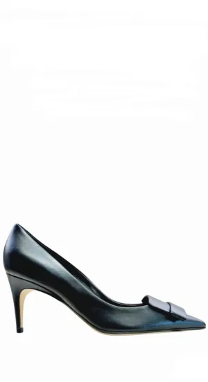 Sr1 Navy Leather Pumps