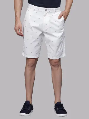 Tic Tac Toe Broken White Print Chino Shorts