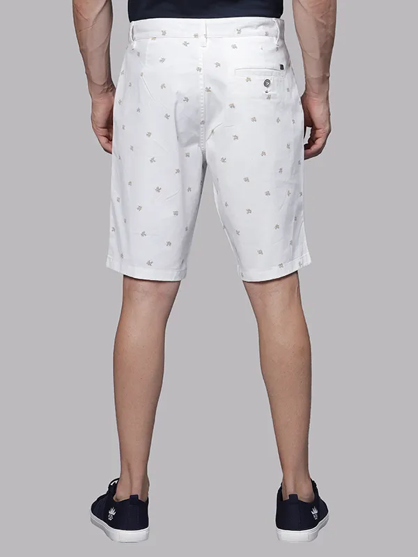Tic Tac Toe Broken White Print Chino Shorts