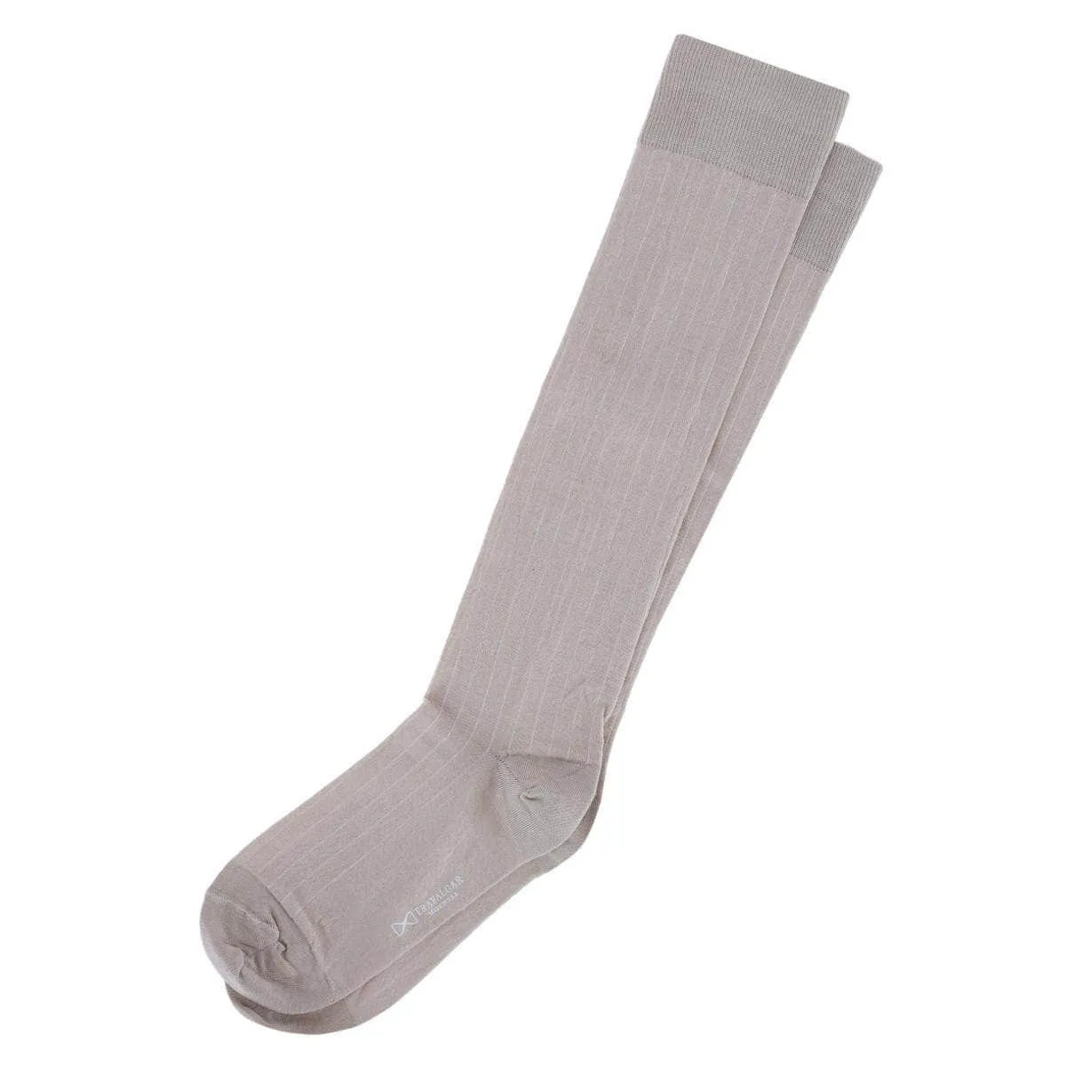 Valentino Vertical Stripe Over the Calf Mercerized Cotton Sock